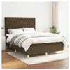 vidaXL Sommier à lattes de lit avec matelas Marron foncé 140x200 cm