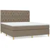 vidaXL Sommier à lattes de lit avec matelas Taupe 160x200 cm Tissu