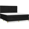 vidaXL Sommier à lattes de lit avec matelas Noir 160x200 cm Tissu