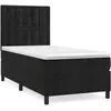 vidaXL Sommier à lattes de lit avec matelas Noir 100x200 cm Velours