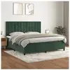 vidaXL Sommier à lattes de lit et matelas Vert foncé 200x200cm Velours