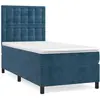 vidaXL Sommier à lattes de lit avec matelas Bleu foncé 90x190 cm