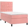 vidaXL Sommier à lattes de lit et matelas Rose 80x200 cm Velours