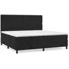 vidaXL Sommier à lattes de lit et matelas Noir 200x200 cm Velours