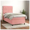 vidaXL Sommier à lattes de lit et matelas Rose 80x200 cm Velours