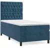 vidaXL Sommier à lattes de lit avec matelas Bleu foncé 90x200 cm