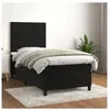 vidaXL Sommier à lattes de lit et matelas Noir 80x200 cm Velours