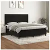 vidaXL Sommier à lattes de lit et matelas Noir 160x200 cm Velours