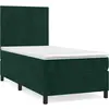 vidaXL Sommier à lattes de lit avec matelas Vert foncé 90x190 cm
