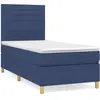 vidaXL Sommier à lattes de lit avec matelas Bleu 80x200 cm Tissu