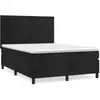 vidaXL Sommier à lattes de lit avec matelas Noir 140x190 cm Velours
