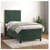 vidaXL Sommier à lattes de lit avec matelas Vert foncé 90x190 cm