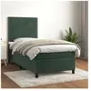 vidaXL Sommier à lattes de lit avec matelas Vert foncé 100x200 cm