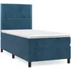 vidaXL Sommier à lattes de lit avec matelas Bleu foncé 100x200 cm
