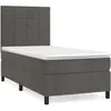 vidaXL Sommier à lattes de lit et matelas Gris foncé 80x200 cm Velours