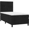 vidaXL Sommier à lattes de lit et matelas Noir 80x200 cm Velours