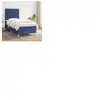 vidaXL Sommier à lattes de lit avec matelas Bleu 80x200 cm Tissu