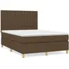 vidaXL Sommier à lattes de lit avec matelas Marron foncé 140x200 cm