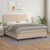 vidaXL Sommier à lattes de lit avec matelas Cappuccino 180x200 cm