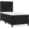 vidaXL Sommier à lattes de lit avec matelas Noir 100x200 cm Velours