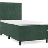 vidaXL Sommier à lattes de lit avec matelas Vert foncé 100x200 cm