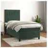 vidaXL Sommier à lattes de lit avec matelas Vert foncé 90x200 cm