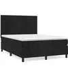 vidaXL Sommier à lattes de lit avec matelas Noir 140x190 cm Velours