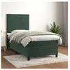 vidaXL Sommier à lattes de lit et matelas Vert foncé 80x200 cm Velours