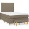 vidaXL Sommier à lattes de lit avec matelas Taupe 120x200 cm Tissu
