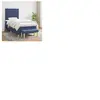 vidaXL Sommier à lattes de lit avec matelas Bleu 80x200 cm Tissu