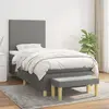 vidaXL Sommier à lattes de lit avec matelas Gris foncé 80x200 cm Tissu