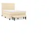vidaXL Sommier à lattes de lit avec matelas Crème 140x200 cm Tissu