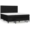 vidaXL Sommier à lattes de lit avec matelas Noir 160x200 cm Tissu