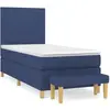 vidaXL Sommier à lattes de lit avec matelas Bleu 90x190 cm Tissu