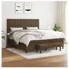 vidaXL Sommier à lattes de lit avec matelas Marron foncé 180x200 cm