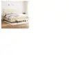vidaXL Sommier à lattes de lit avec matelas Crème 200x200 cm Tissu