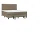 vidaXL Sommier à lattes de lit avec matelas Taupe 180x200 cm Tissu