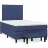 vidaXL Sommier à lattes de lit avec matelas Bleu 120x200 cm Tissu