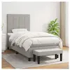vidaXL Sommier à lattes de lit avec matelas Gris clair 100x200cm Tissu