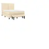 vidaXL Sommier à lattes de lit avec matelas Crème 140x200 cm Tissu