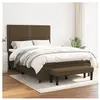 vidaXL Sommier à lattes de lit avec matelas Marron foncé 140x200 cm