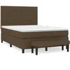 vidaXL Sommier à lattes de lit avec matelas Marron foncé 140x200 cm