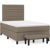 vidaXL Sommier à lattes de lit avec matelas Taupe 120x200 cm Tissu