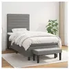 vidaXL Sommier à lattes de lit avec matelas Gris foncé 80x200 cm Tissu