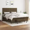 vidaXL Sommier à lattes de lit avec matelas Marron foncé 160x200 cm