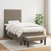 vidaXL Sommier à lattes de lit avec matelas Taupe 90x190 cm Tissu