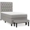 vidaXL Sommier à lattes de lit avec matelas Gris clair 80x200 cm Tissu