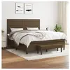 vidaXL Sommier à lattes de lit avec matelas Marron foncé 180x200 cm