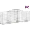 vidaXL Paniers à gabions arqués 10 pcs 300x50x100/120 cm fer galvanisé