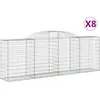 vidaXL Paniers à gabions arqués 8 pcs 300x50x100/120 cm fer galvanisé